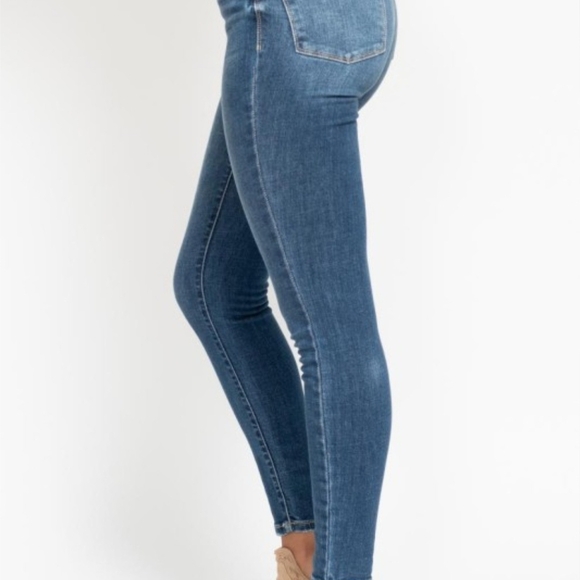 Judy Blue Women's Skinny Jeans in Deep Blue - Picture 3 of 4